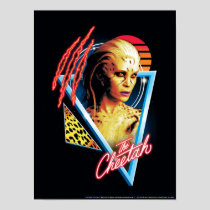WW84 | The Cheetah Retrowave Character Badge Poster