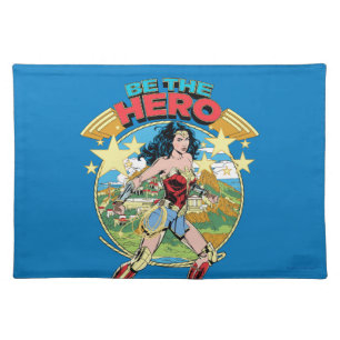 WW84 Themyscira Wonder Woman Retro Comic Art Cloth Placemat