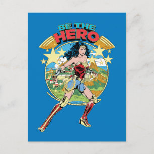 WW84 Themyscira Wonder Woman Retro Comic Art Invitation Postcard
