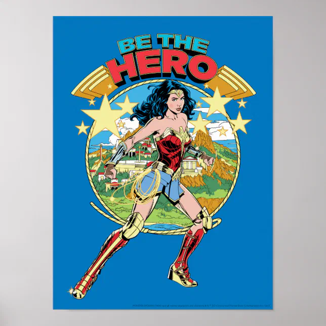 WW84 | Themyscira Wonder Woman Retro Comic Art Poster | Zazzle