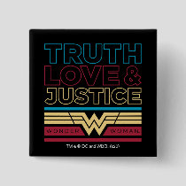 WW84 | Truth Love & Justice Pattern Button