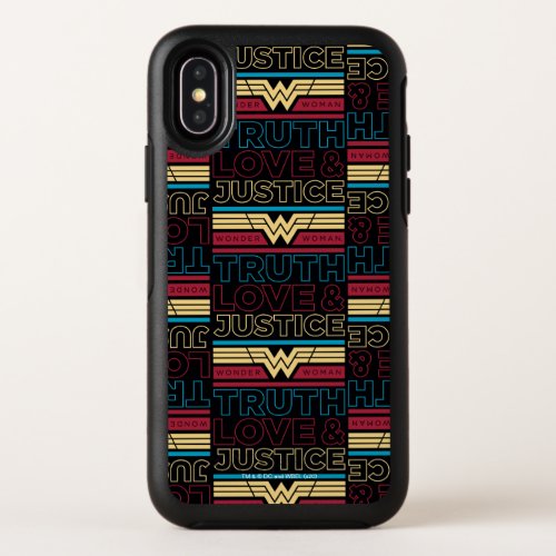 WW84  Truth Love  Justice Pattern OtterBox Symmetry iPhone XS Case