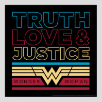 WW84 | Truth Love & Justice Pattern Poster