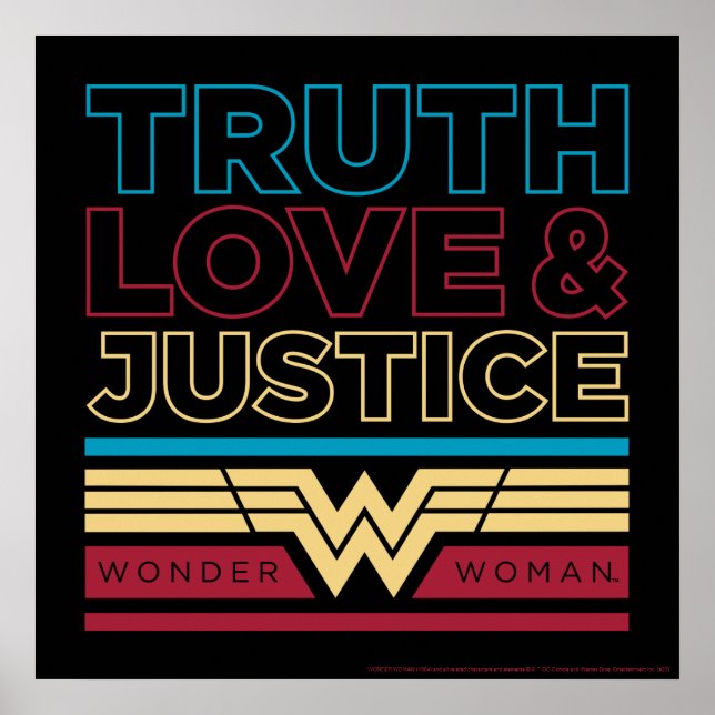WW84 | Truth Love & Justice Pattern Poster (Front)