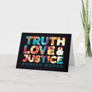 WW84 | Truth Love & Justice Wonder Woman Cutout Card