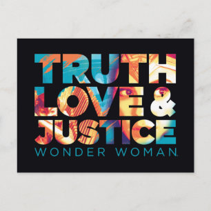 WW84 Truth Love & Justice Wonder Woman Cutout Invitation Postcard