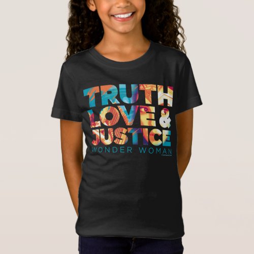 WW84  Truth Love  Justice Wonder Woman Cutout T_Shirt