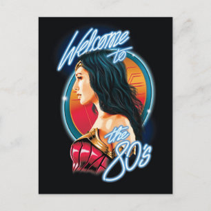 WW84 Welcome To The 80's Wonder Woman Portrait Invitation Postcard