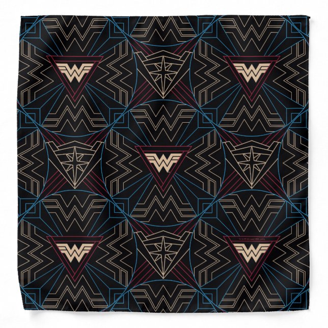 WW84 | Wonder Woman Circular Geometric Pattern Bandana (Front)