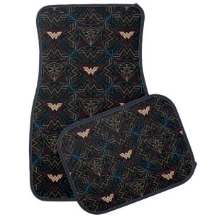 WW84   Wonder Woman Circular Geometric Pattern Car Floor Mat