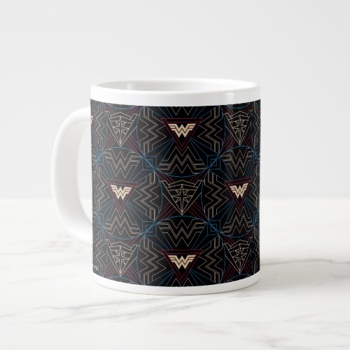 WW84  Wonder Woman Circular Geometric Pattern Giant Coffee Mug