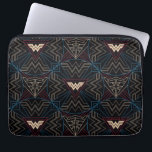 WW84 | Wonder Woman Circular Geometric Pattern Laptop Sleeve<br><div class="desc">Wonder Woman (1984) | The Wonder Woman logo and tiara icon in a circular geometric pattern.</div>