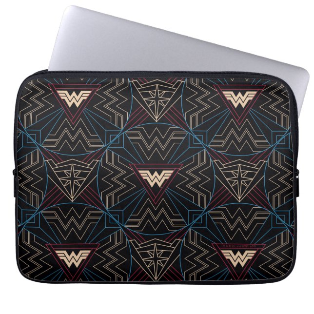 WW84 | Wonder Woman Circular Geometric Pattern Laptop Sleeve (Front)