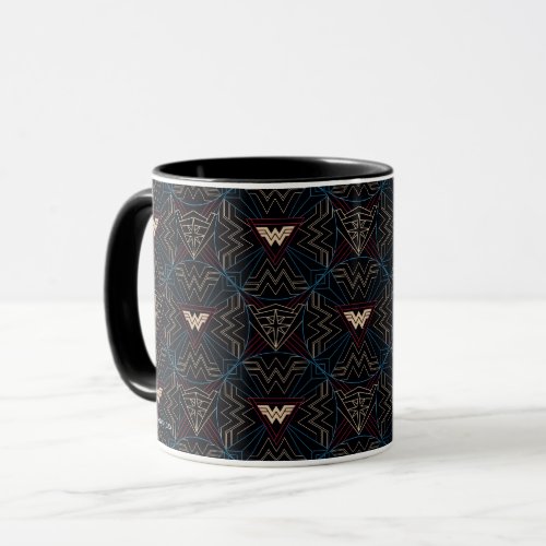 WW84  Wonder Woman Circular Geometric Pattern Mug