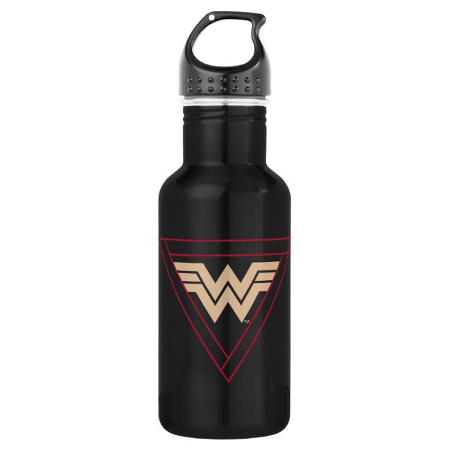 WW84 | Wonder Woman Circular Geometric Pattern Stainless Steel Water Bottle (Front)