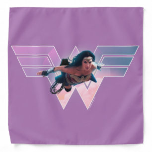 WW84 Wonder Woman Flying Lo Fi Pastel Graphic Bandana