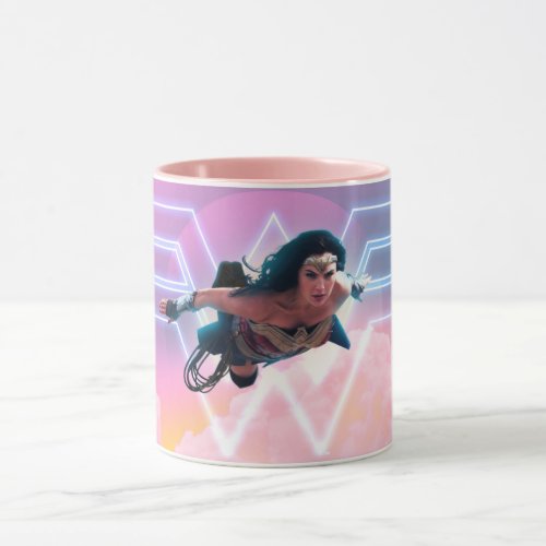 WW84  Wonder Woman Flying Lo Fi Pastel Graphic Mug