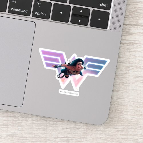 WW84  Wonder Woman Flying Lo Fi Pastel Graphic Sticker