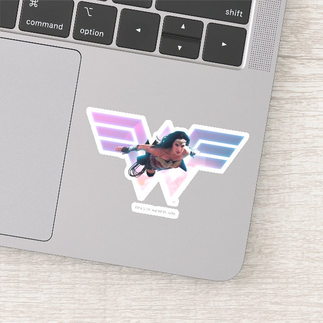 WW84 | Wonder Woman Flying Lo Fi Pastel Graphic Sticker (Detail)
