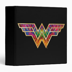 WW84 Wonder Woman Kaleidoscope Logo 3 Ring Binder