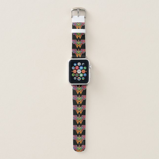 WW84 | Wonder Woman Kaleidoscope Logo Apple Watch Band (Front)