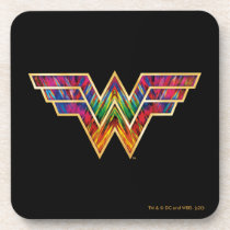 WW84 | Wonder Woman Kaleidoscope Logo Beverage Coaster