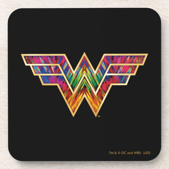 WW84 | Wonder Woman Kaleidoscope Logo Beverage Coaster (Front)