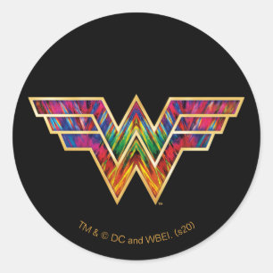 WW84 Wonder Woman Kaleidoscope Logo Classic Round Sticker