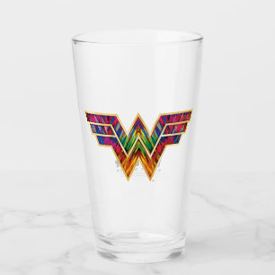 WW84 Wonder Woman Kaleidoscope Logo Glass