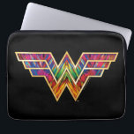 WW84 | Wonder Woman Kaleidoscope Logo Laptop Sleeve<br><div class="desc">Wonder Woman (1984) | A gold trimmed Wonder Woman logo filled with a colorful kaleidoscope texture.</div>