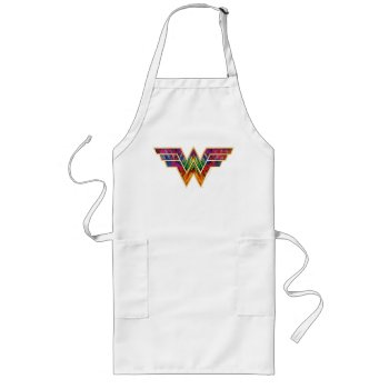 Ww84 | Wonder Woman Kaleidoscope Logo Long Apron by wonderwoman at Zazzle