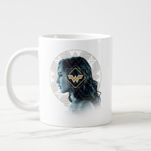 WW84  Wonder Woman Logo Patterned Portrait Giant Coffee Mug