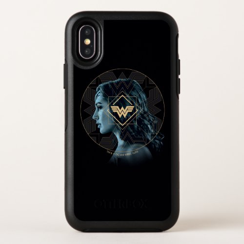 WW84  Wonder Woman Logo Patterned Portrait OtterBox Symmetry iPhone XS Case