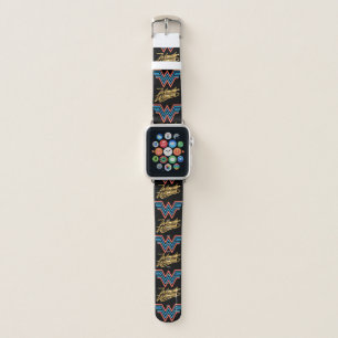 WW84 Wonder Woman Neon Light Logo Apple Watch Band