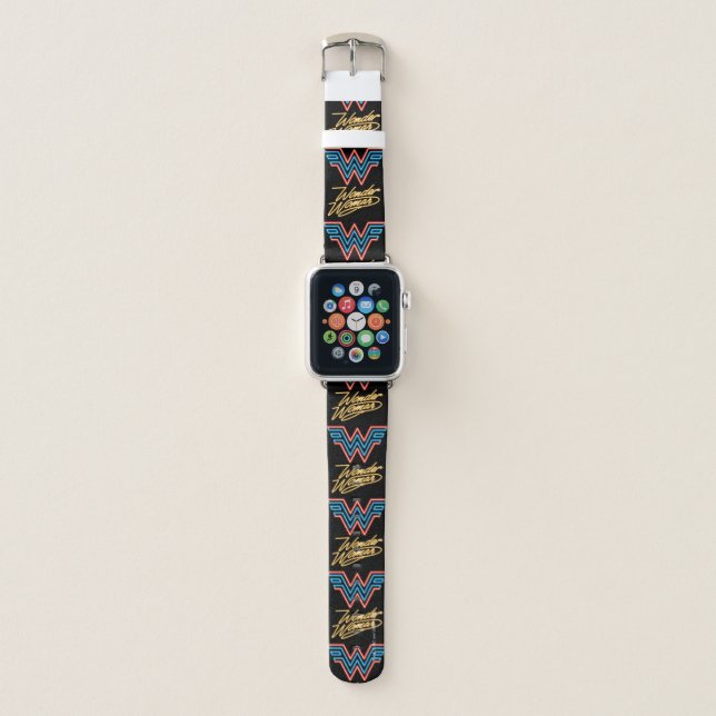 WW84 | Wonder Woman Neon Light Logo Apple Watch Band (Front)