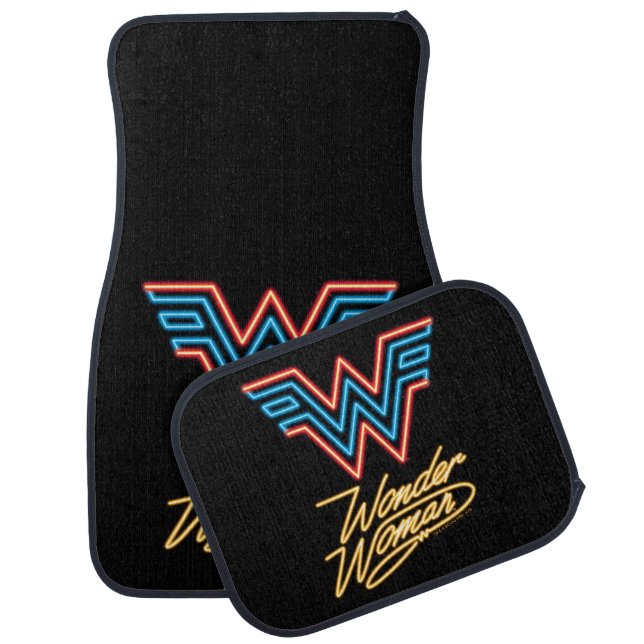 WW84 | Wonder Woman Neon Light Logo Car Floor Mat (Set)