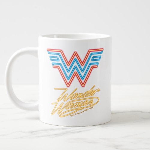 WW84  Wonder Woman Neon Light Logo Giant Coffee Mug