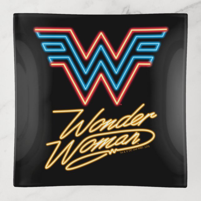 WW84 | Wonder Woman Neon Light Logo Trinket Tray (Front)