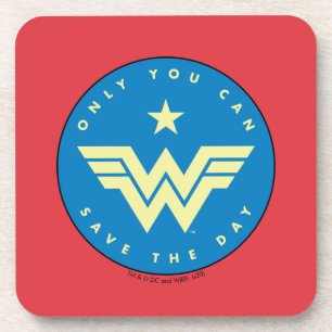 WW84 Wonder Woman Only You Can Save The Day Beverage Coaster