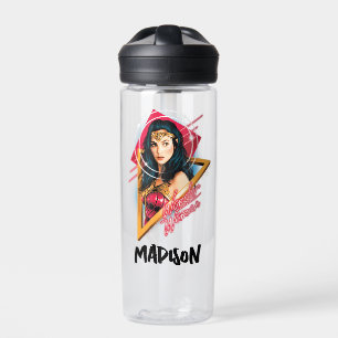 WW84 Wonder Woman Retrowave Add Your Name Water Bottle
