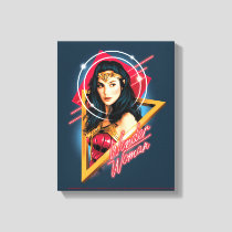 WW84 | Wonder Woman Retrowave Character Badge Canvas Print