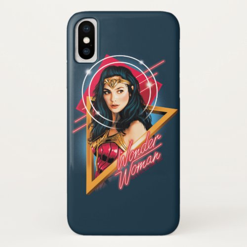 WW84  Wonder Woman Retrowave Character Badge iPhone XS Case