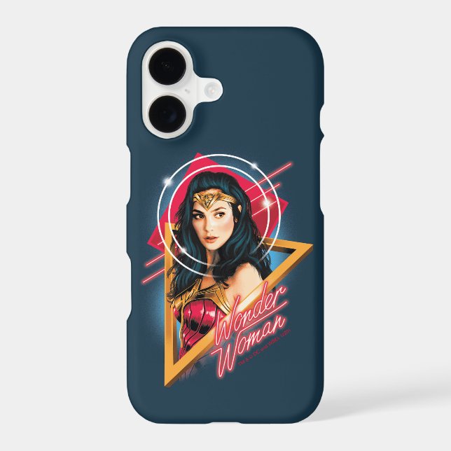 WW84 | Wonder Woman Retrowave Character Badge Case-Mate iPhone Case (Back)