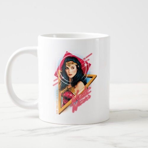 WW84  Wonder Woman Retrowave Character Badge Giant Coffee Mug
