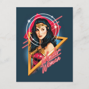 WW84   Wonder Woman Retrowave Character Badge Invitation Postcard
