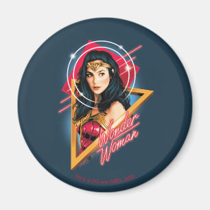 WW84 Wonder Woman Retrowave Character Badge Magnet