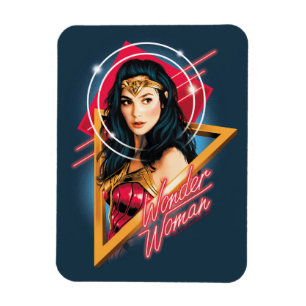 WW84 Wonder Woman Retrowave Character Badge Magnet