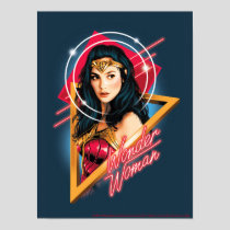 WW84 | Wonder Woman Retrowave Character Badge Poster