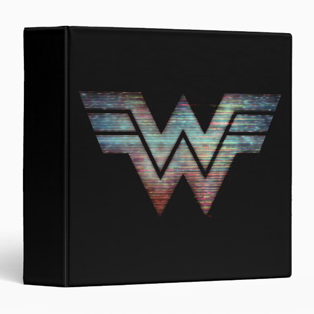 WW84 | Wonder Woman TV Static Logo 3 Ring Binder (Front/Spine)