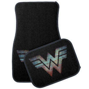 WW84   Wonder Woman TV Static Logo Car Floor Mat
